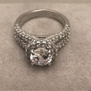 Bling Fashion  travel ring size 9 CZ clear stone